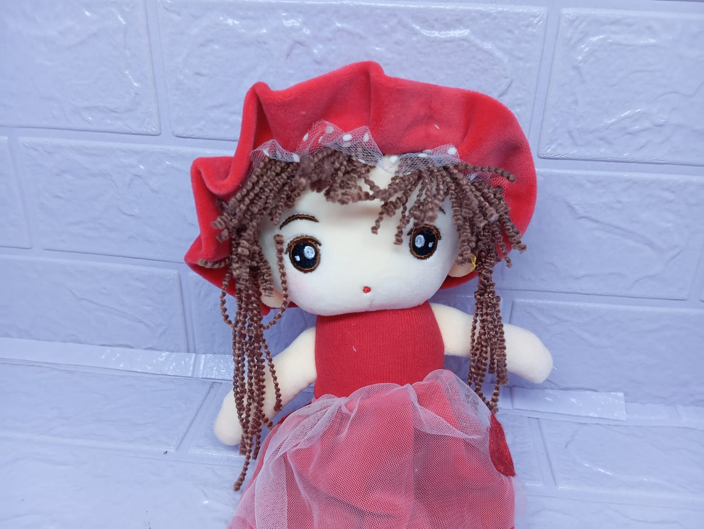 MUÑECA VESTIDO ROJO