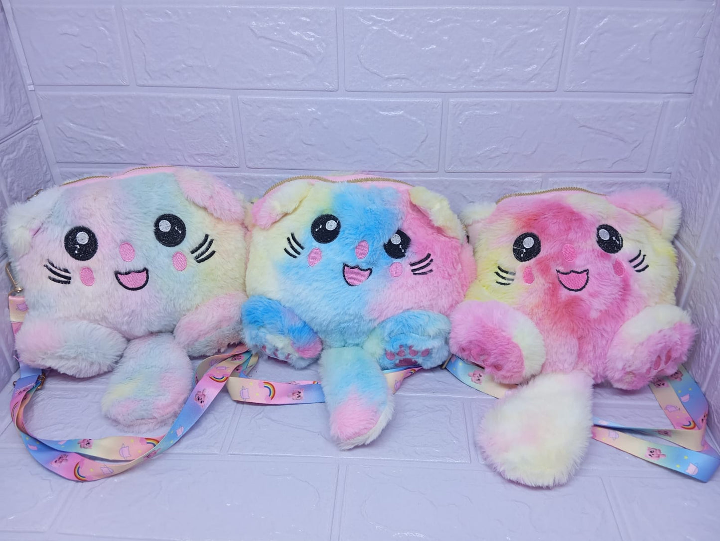 CARTERA DE GATITO MULTICOLOR