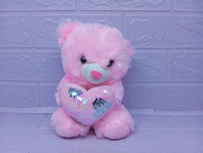 OSO CON CORAZON DE LENTEJUELAS