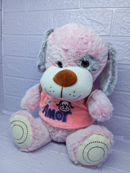 PERRO CON POLO ROSADO