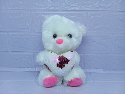 OSO CON CORAZON DE LENTEJUELAS