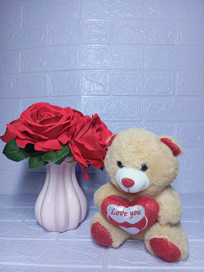 MINI BOX DE ROSAS & PELUCHE MUSICAL