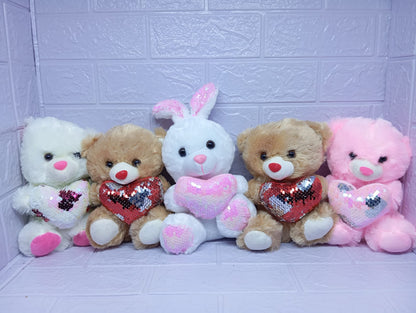 OSO CON CORAZON DE LENTEJUELAS