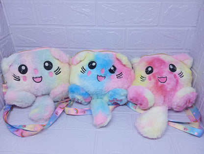 CARTERA DE GATITO MULTICOLOR