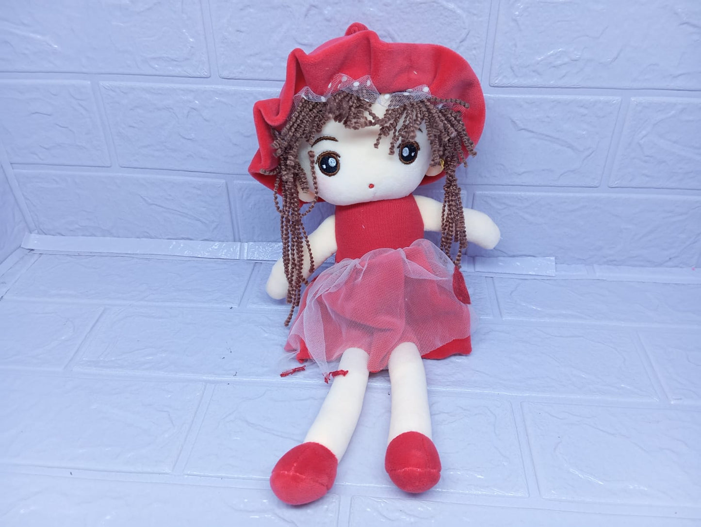 MUÑECA VESTIDO ROJO