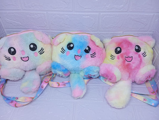 CARTERA DE GATITO MULTICOLOR