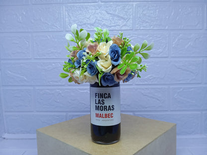 VINO CON FLORES