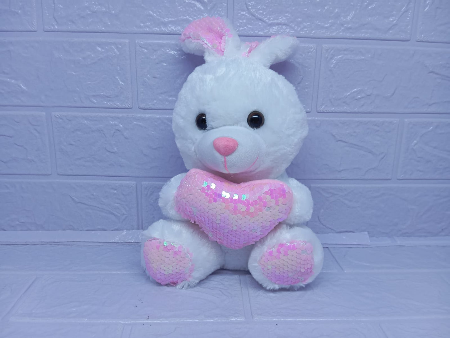 OSO CON CORAZON DE LENTEJUELAS